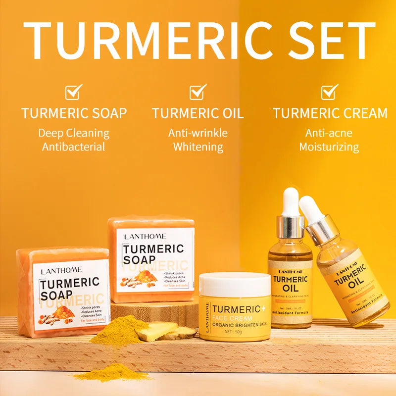 3pcs/set Turmeric Face Care Sets